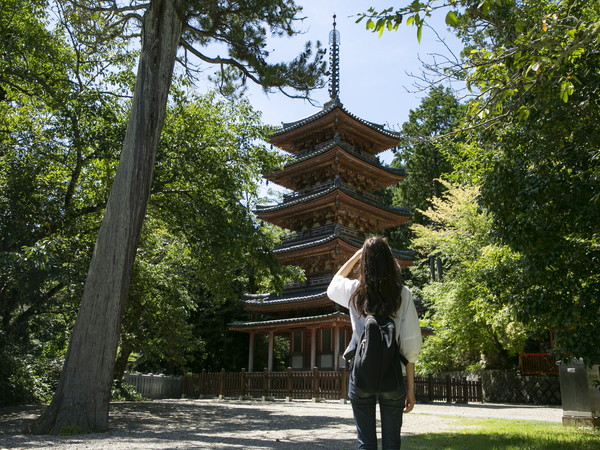 まずは自然に包まれた山寺へ