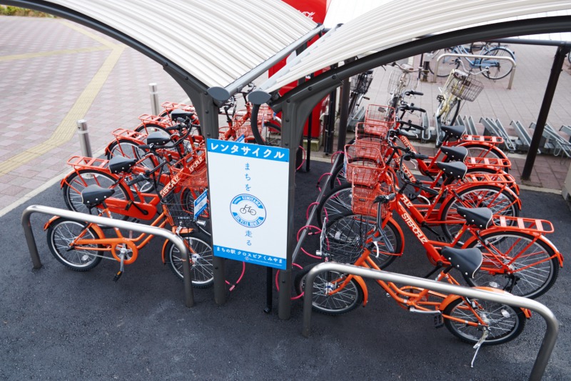 まちの駅 クロスピアで自転車を借りる