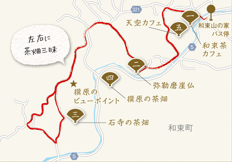 和束町の茶畑を愛でるコース
